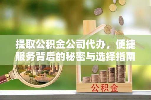 英德提取公积金公司代办，便捷服务背后的秘密与选择指南
