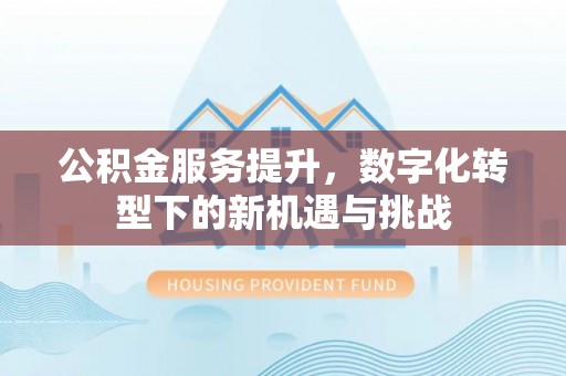 英德公积金服务提升，数字化转型下的新机遇与挑战
