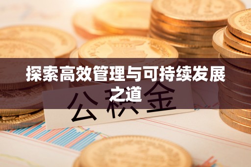 英德探索高效管理与可持续发展之道